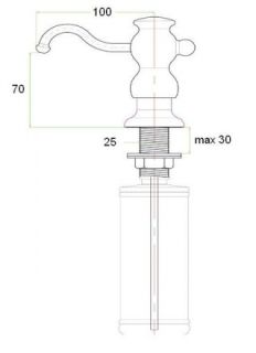 Дозатор жидкого мыла Zorg ZR-25 STEEL
